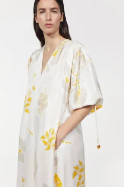 Dakota Leaf Hammered Dress Rodebjer